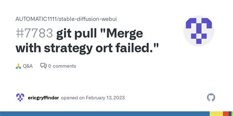 aborting merge with strategy ort failed.